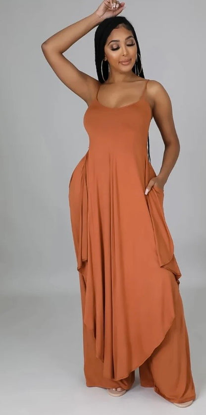 Chill time Pant Set ( Rust )
