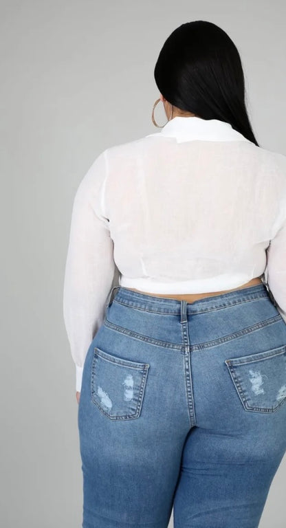Marble kimono Top ( White )