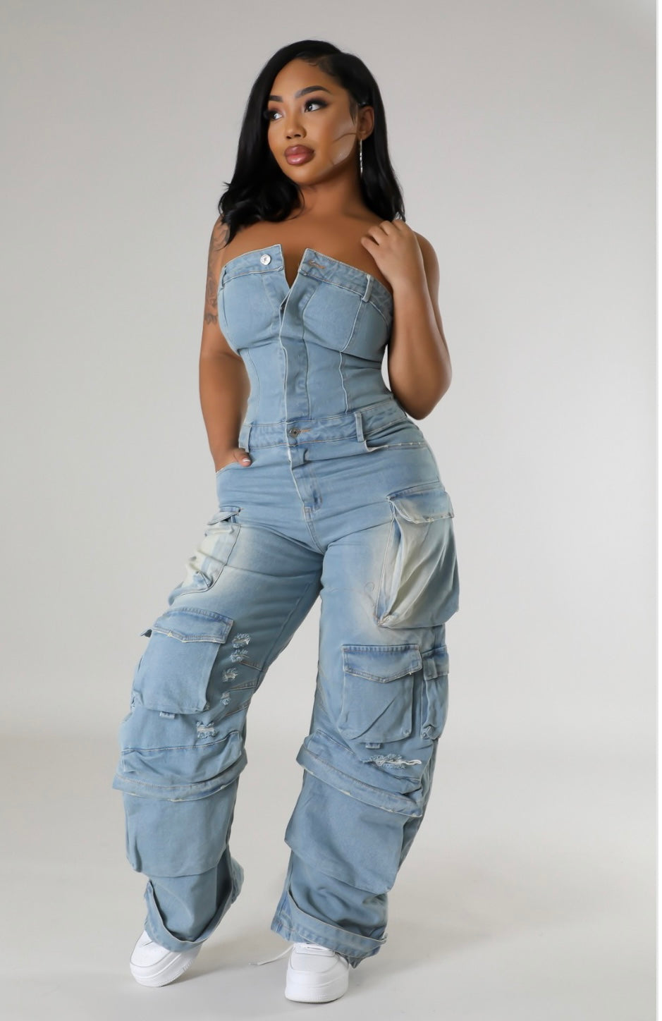 Claiming You Denim Jumpsuit