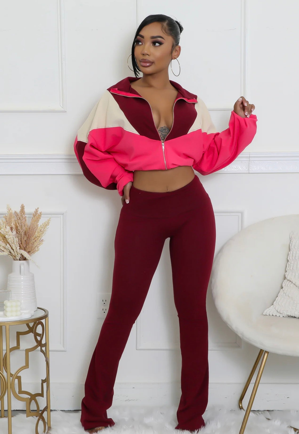 Striking A Cord Pant Set