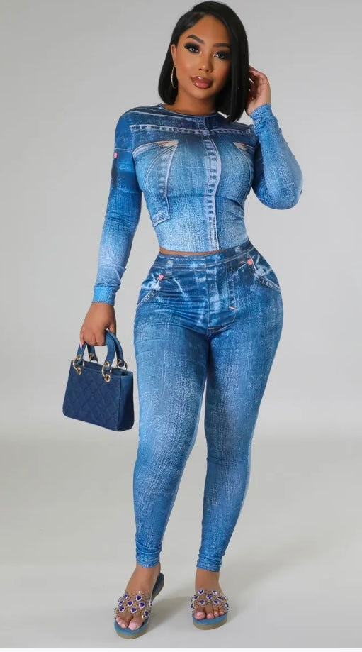Denim Honey Legging Set