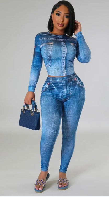 Denim Honey Legging Set