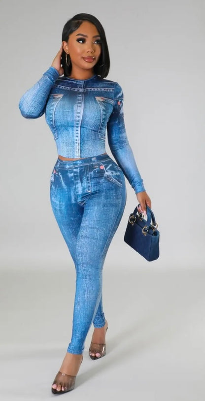 Denim Honey Legging Set