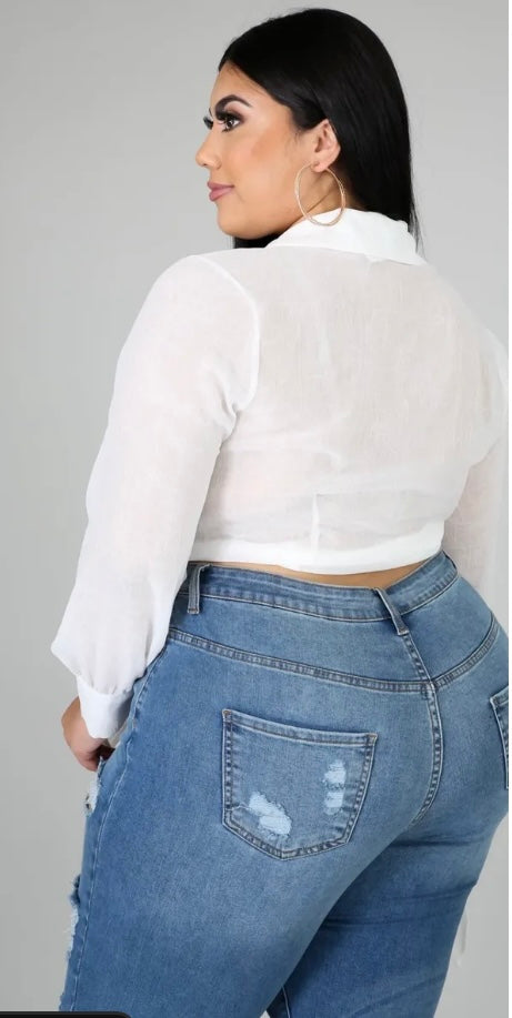 Marble kimono Top ( White )