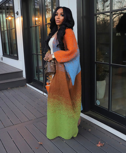 Monifa Ombré Cardigan Sweater