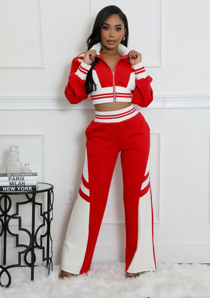 Lux Pant Set ( Red )