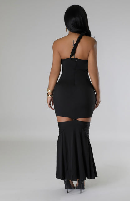 Sailing Babe Dress ( Black )