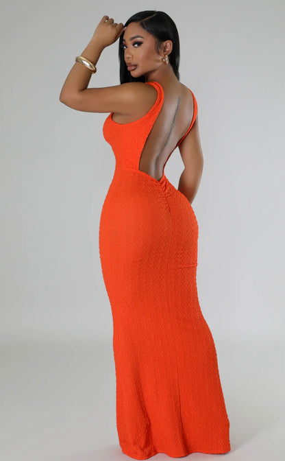 Art Of Love Dress-Orange