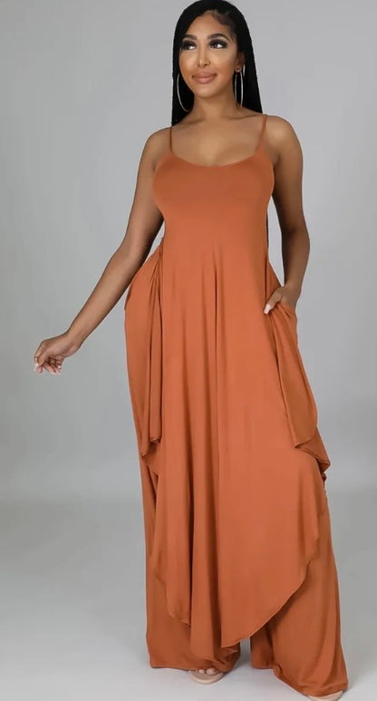 Chill time Pant Set ( Rust )