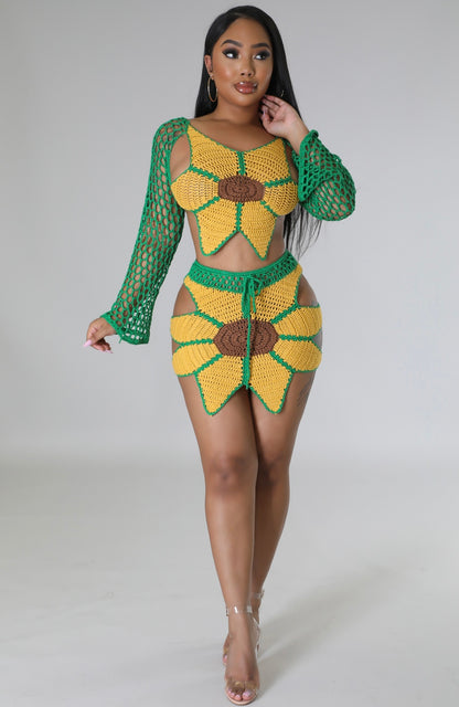 Sunny Isles Skirt Set-Yellow