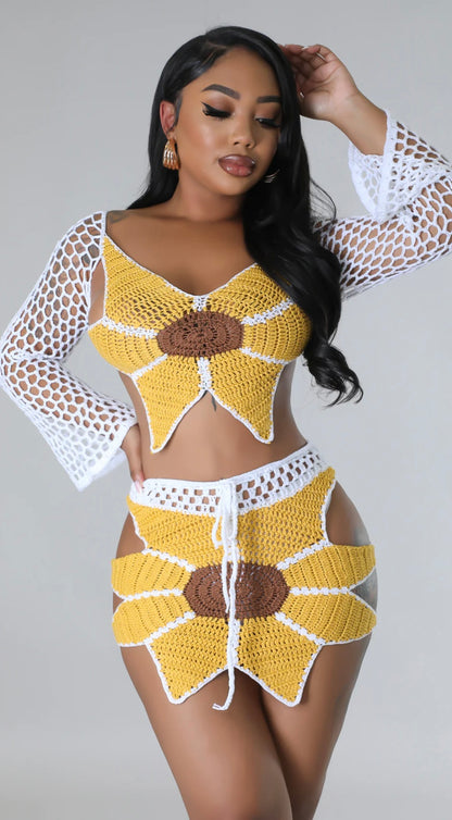 Sunny Isles Skirt Set (White)